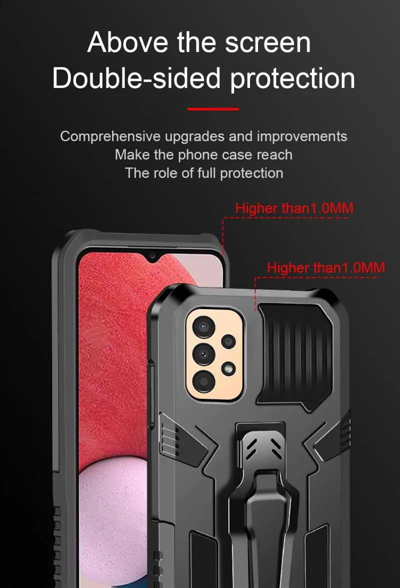 Armor Shockproof Case with Magnetic Stand and Car Mount Clip