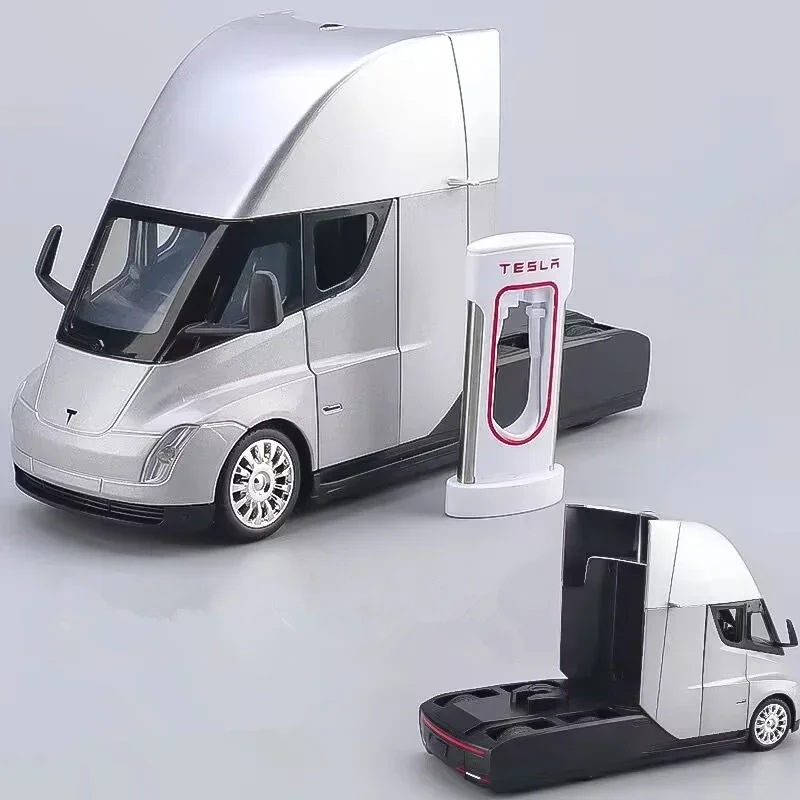 テスラ ミニカー Tesla Semi テスラセミ1:24