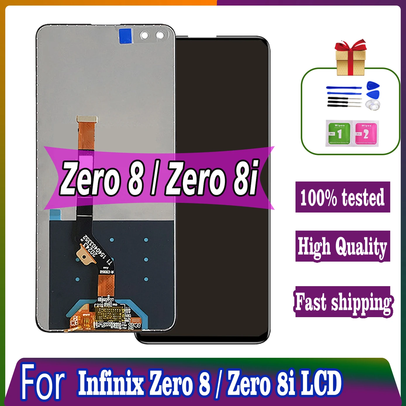 

AAA Quality 6.85" LCD For Infinix Zero 8 LCD Zero 8i X687 X687B Display Touch Digitizer Assembly Screen Replacement