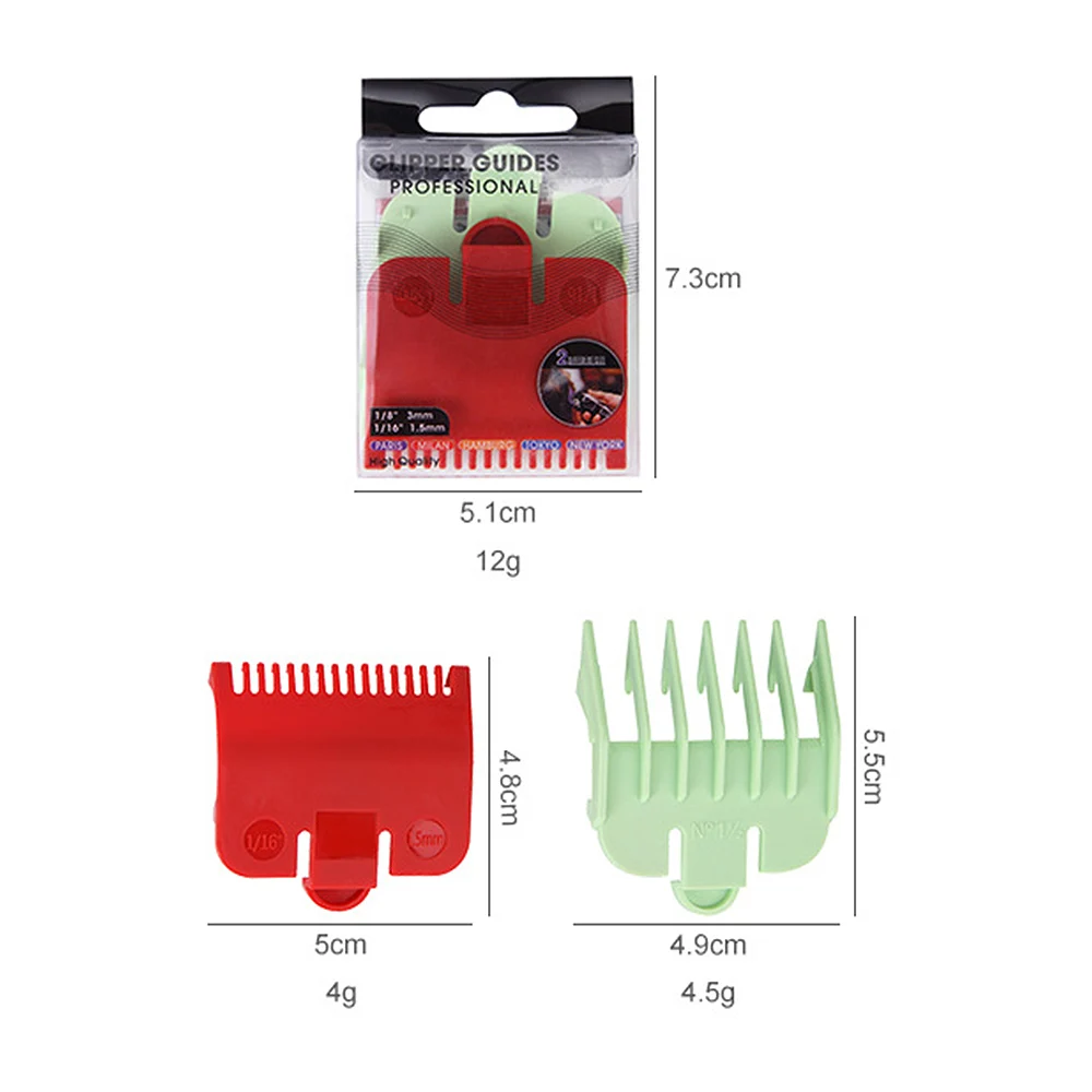 2pcs Cutting Guide Comb Wahl 1.5mm 3mm Set Pro Colorful Limit Comb Kit for Electric Hair Trimmer Shaver Hairdressing Tool