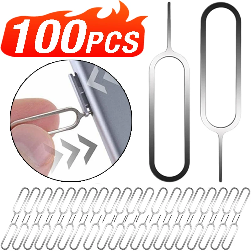Stainless Steel SIM Card Tray Eject Pin Key Tool