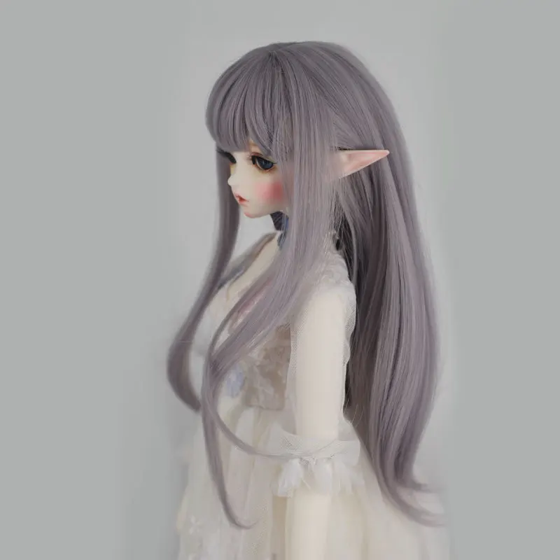 1/3 1/6 BJD Doll Wig Gray Long Straight Hair Accessories Dress Up Female Supper Dollfie DREAM EID MID LUTS DZ AF DOD DIM SOOM