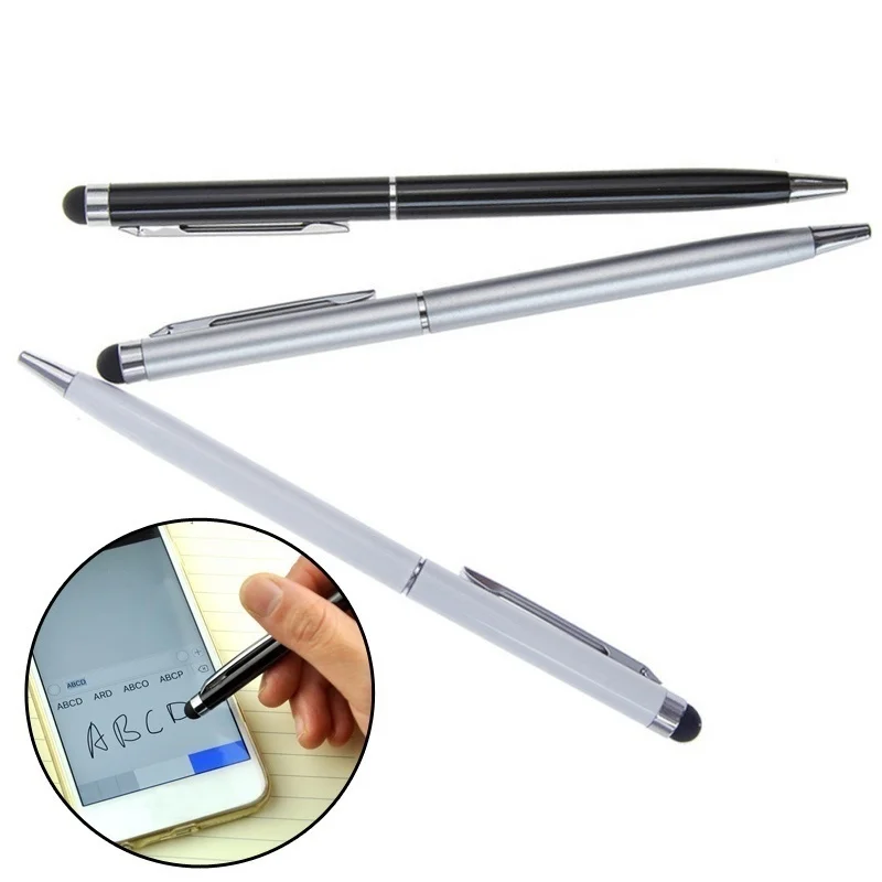 5pcs 2 In 1  Useful Design Tablet for Pad Smart Phone Touch Screen Stylus Pen+Ballpoint Pen Smartphone
