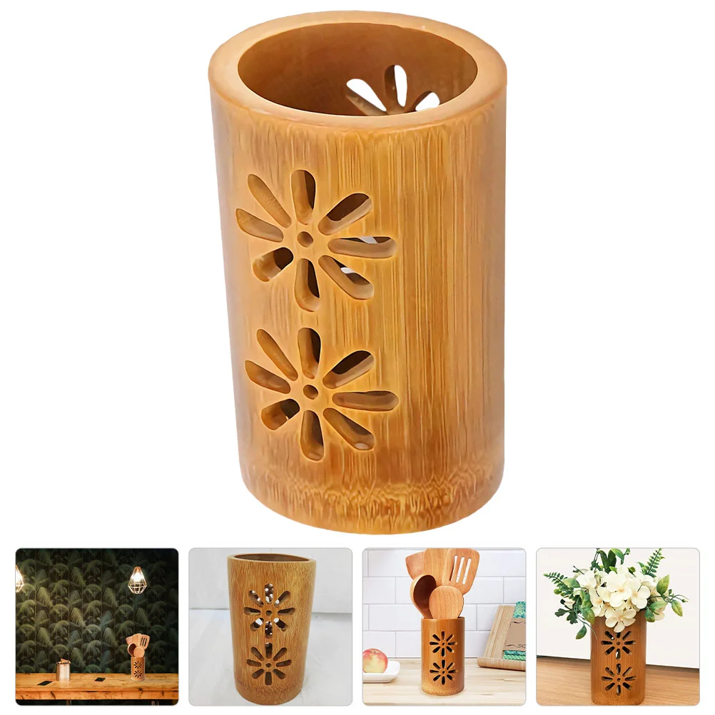 

Chopstick Holder Wooden Clothes Drying Rack Utensil Canister Rest Tableware Organizer Bamboo