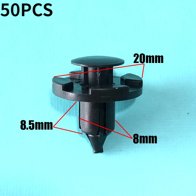 50X Plastic Rivet Trim Clips for Bumpers Splashguards Wheelarch Liner Car Fastener Clip Auto