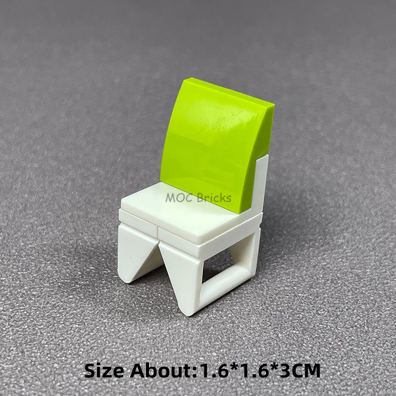 MOC 벽돌 회전 의자 2x2 4cm 그림 좌석 집 가구 액세서리 빌딩 블록 4079b 조립 어린이 장난감