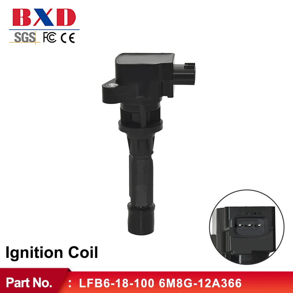 

Ignition Coil LFB6-18-100 6M8G-12A366 For 2006-2007 Mazda 5 2.3L L4 Mazda 6 MX-5 III
