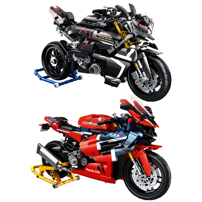New Creative Cbr1000Rr Sports Car Building Blocks Modello Moc City B-King Moto Technical Bricks Toys For Boys Birthday Gift