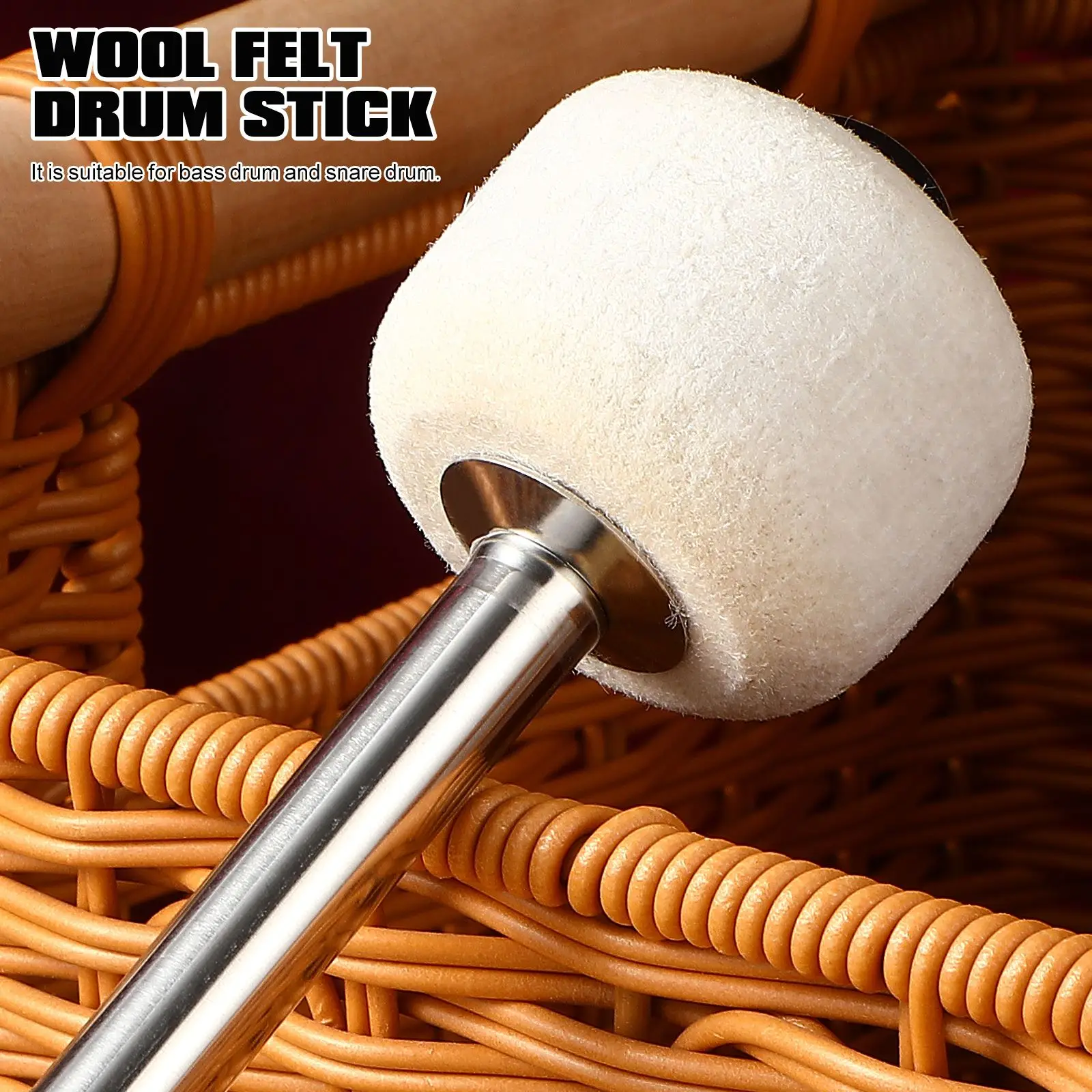 Drum Percussion Repique, Musical Instruments Drums, Felt Bass Mallets for Kids, Rods Sticks, Portable Timbales, Drum Accessories, Drum Sticks, Drum Percussion Accessories