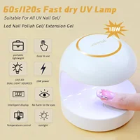 18W Nail Dryer Mini USB UV LED Lamp Nail Art White Egg Shape Design 120S Fast Drying Curing Light for Gel Polish Manicure Tools 1