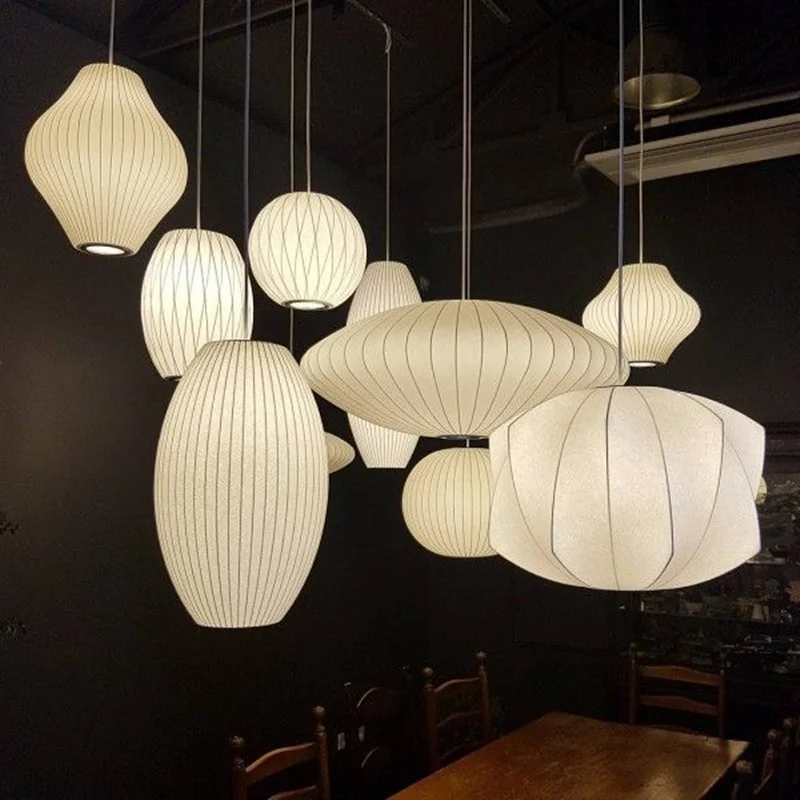 Danish pendant light Staircase Silk Lamp Bar Clothing Shop Lantern Lampshade dining lights hanging Tatami Lustre Pendente pendant lights pendant lamp