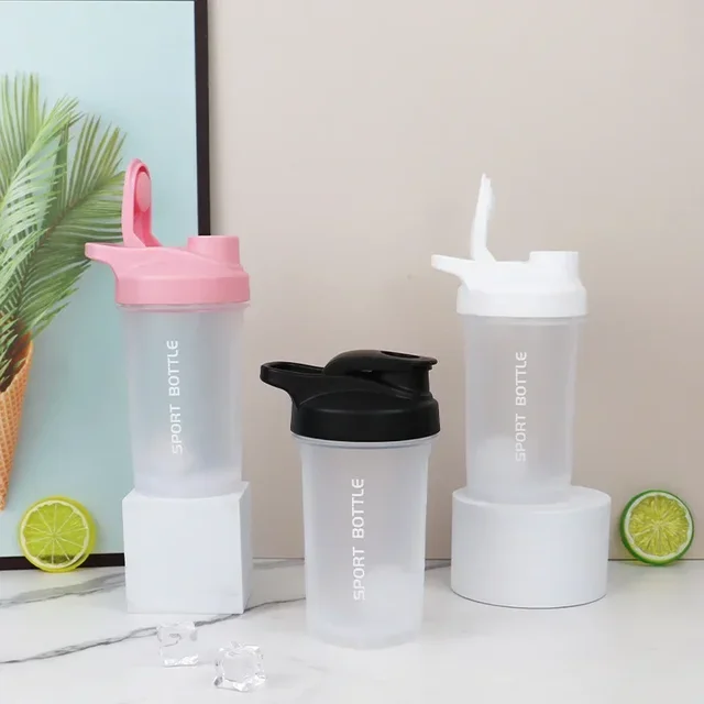 Outdoor 300ml Portable Protein Powder Shaker Bottle Leak Proof Water Bottle for Gym Fitness Training Sport Mixing Cup with Scale 3