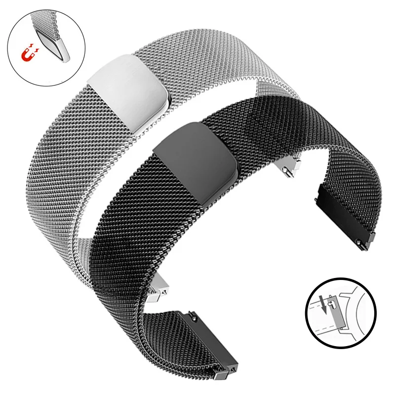 Cinturino In Acciaio Inossidabile Enxi Adatto Per Huawei Gt3 Watch3/Pro Magnetic Milan Mesh Belt Gt2/Gt2E B6/B5 Uomo E Donna