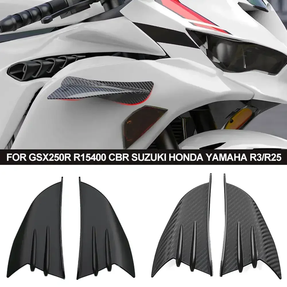 

2 шт., мотоциклетный аэродинамический спойлер Winglet для GSX250R R15400 CBR Suzuki Honda Yamaha R3/R25c Cafe Racer