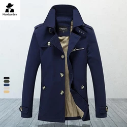 Oversized Trench Coat Men WindBreaker Oversized Solid Purer Cotton Casual Jacket Men Clothing Pull Homme Outerwear Coats 5XL