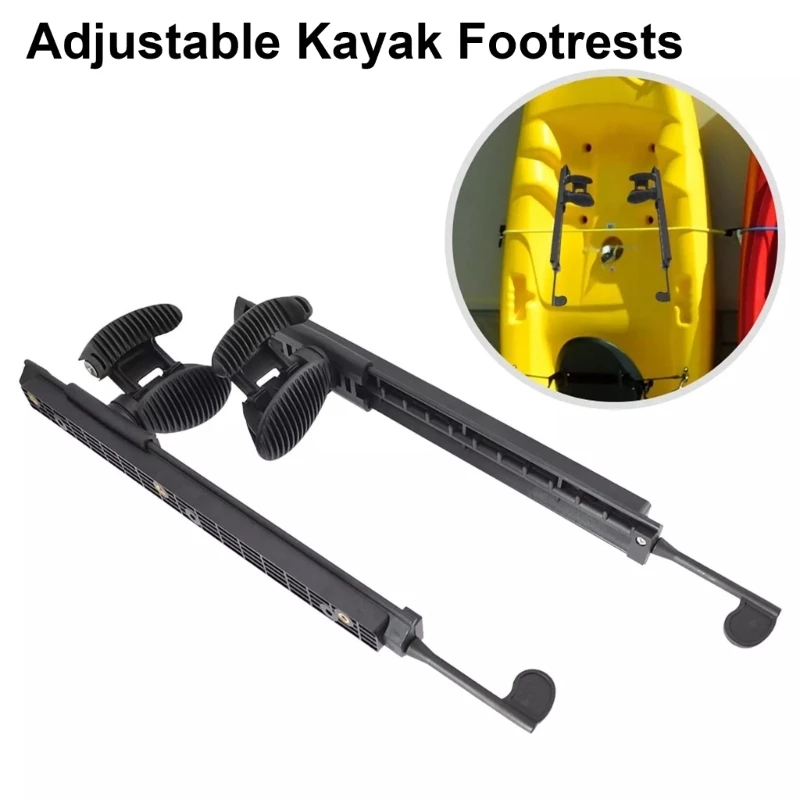 Kayaks Adjustable Footbrace Canoes Kayaks Footrest Foot Peg Brace Outdoor Rowing Pedal for Inflatable Boats