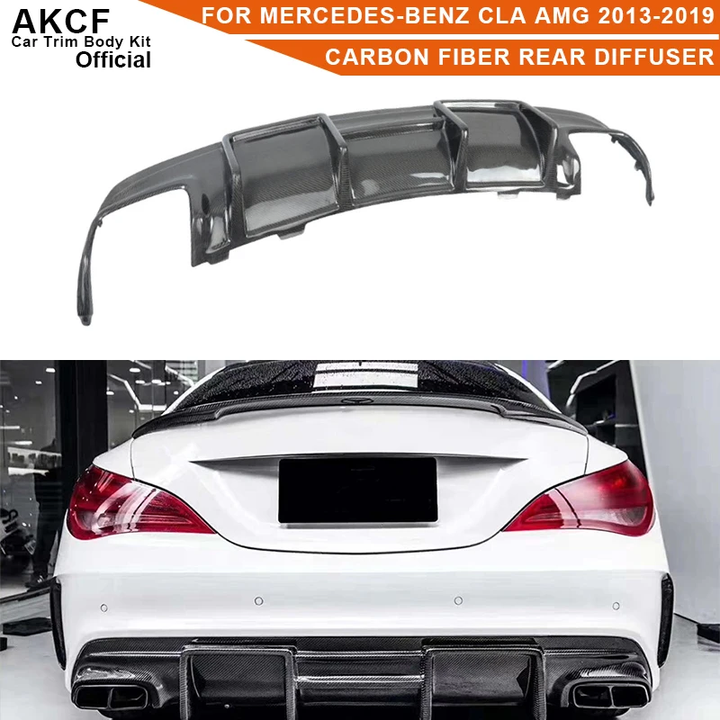Carbon Fiber Bumper Rear Diffuser For Mercedesbenz Cla Class C117 W117