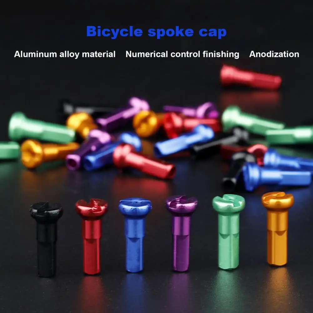 10Pcs Bicycle Spoke Cover Aluminum Alloy Spoke Nipples Easy Installation Bicycle Parts Sleeves For MTB Road Bikes