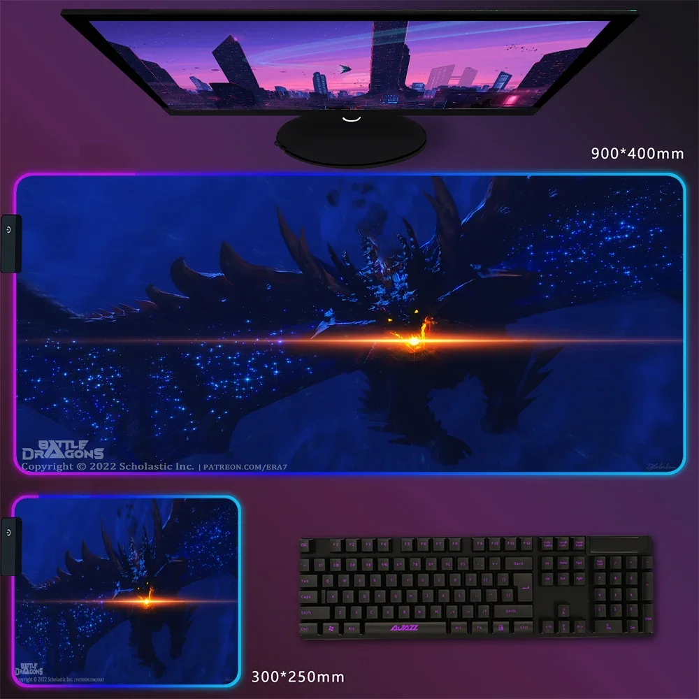Enhanced RGB Gaming Mousepad - Extra Large Desk Mat with LED Lighting