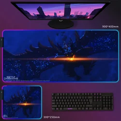 Enhanced RGB Gaming Mousepad - Extra Large Desk Mat with LED Lighting - 30X35cm(11.8x13.7in) (RGB mouse pad 7)