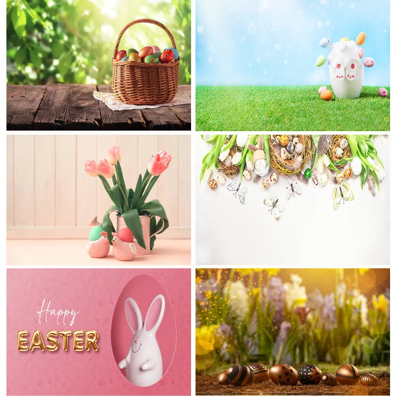 

Easter Eggs Photography Backdrops Photo Studio Props Spring Flowers Child Baby Portrait Photo Backdrops 2218 KL-09