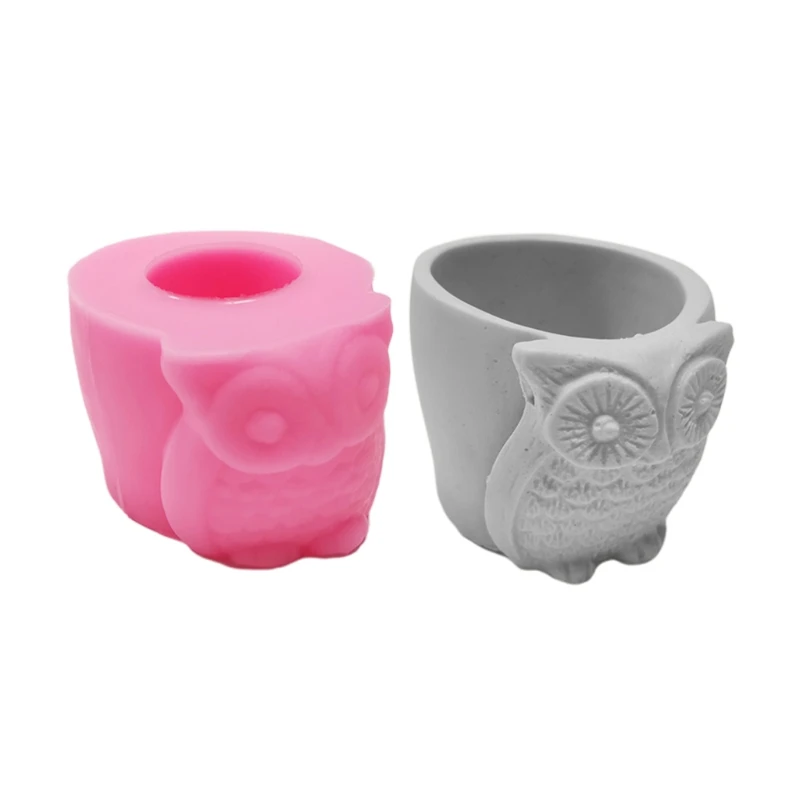 

Mini Geometric Owl Silicone Molds Storage Box Mold for Making Succulent Plants Pot Flower Pot Candle Holder