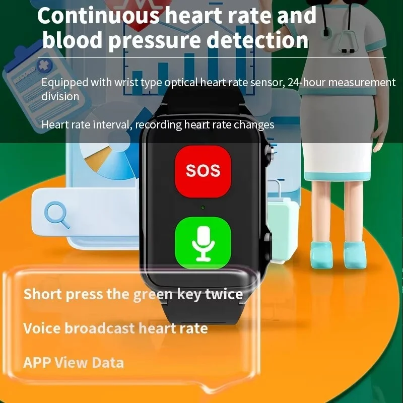 New S9 long standby time 850mAh battery 4G GPS tracker SOS SIM card emergency elderly SOS smart watch