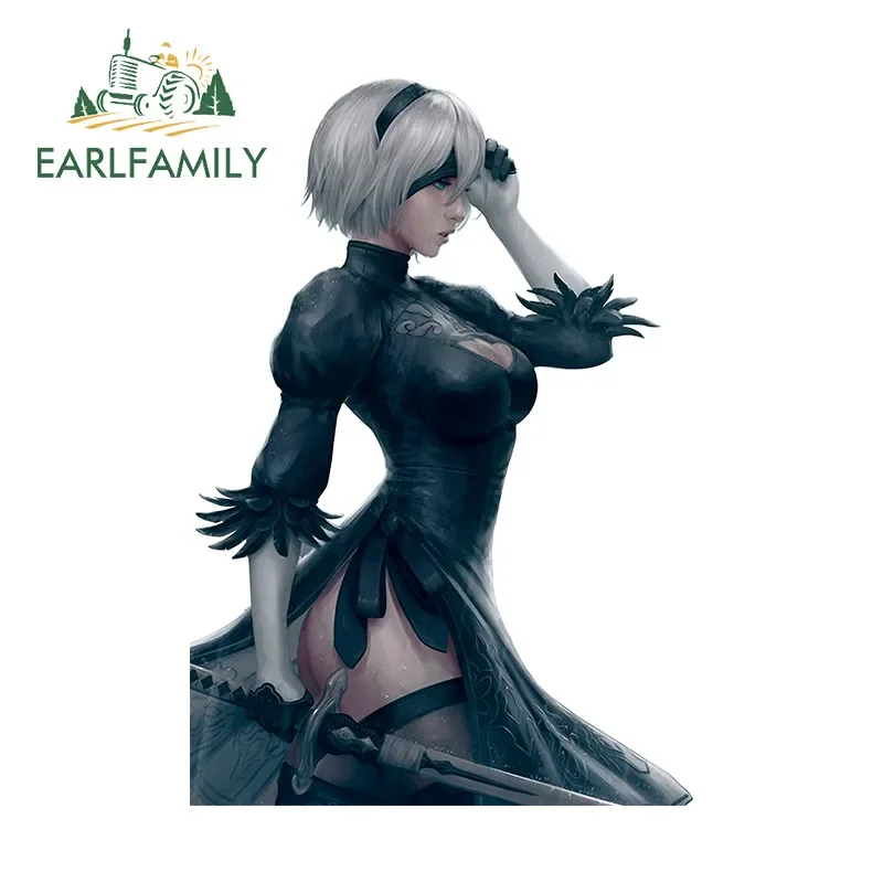 

EARLFAMILY 13 см x 9 см для сексуального автомобиля NSFW, водонепроницаемая наклейка с окклюзией, аниме устойчивая к царапинам индивидуальная наклейка, виниловые аксессуары