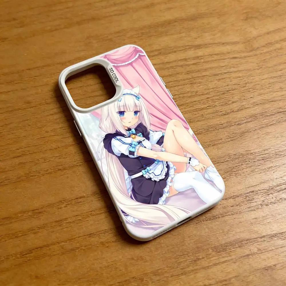 N-Nekopara-S Chocola Vanilla Handyhülle für iPhone 17 16 Pro Plus 15 14 13 12 11 Max Mini X XS Silikon Stoßfeste Schutzhülle – Detail 10