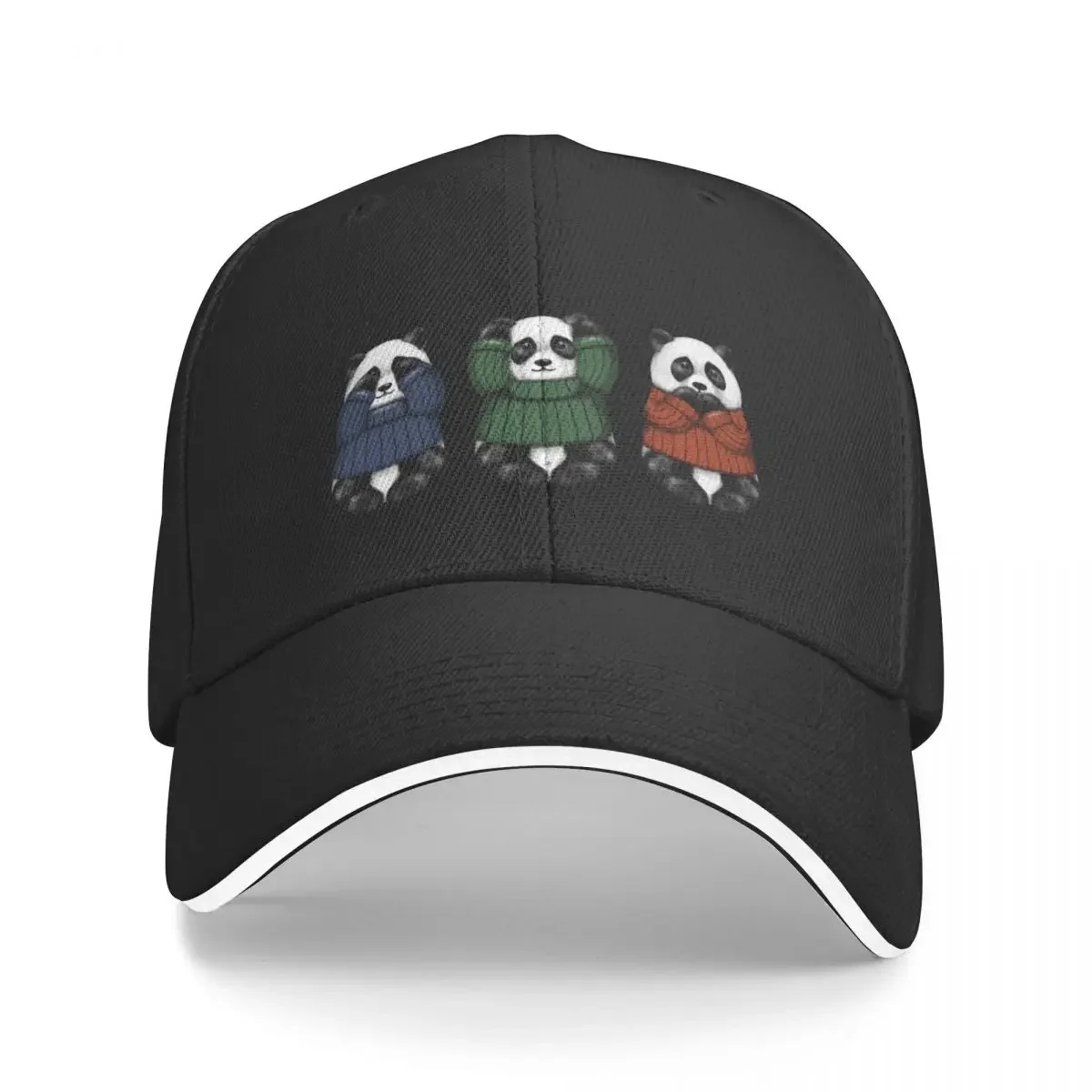 

See No Hear No Speak No Pandas Baseball Cap dad hat Sun Cap Men's Caps Women's