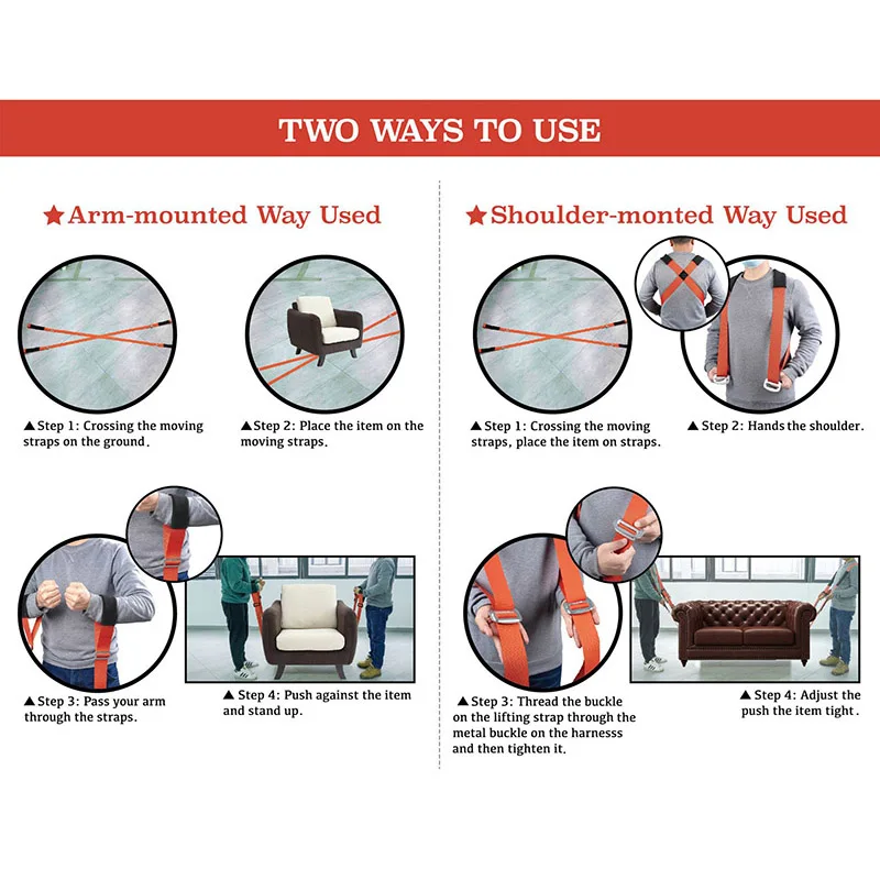 Lifting Moving Strap Furniture Transport Belt In Shoulder Straps Team Straps Mover Easier Conveying Storage moving straps storage strap cargo strap