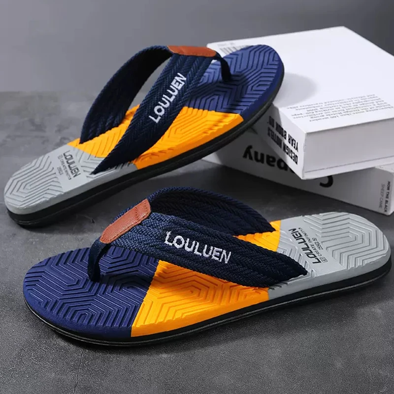 Gran oferta de alta calidad, chanclas para hombre, chanclas de playa de verano, zapatillas de playa informales transpirables a la moda para hombre, zapatillas de verano al aire libre