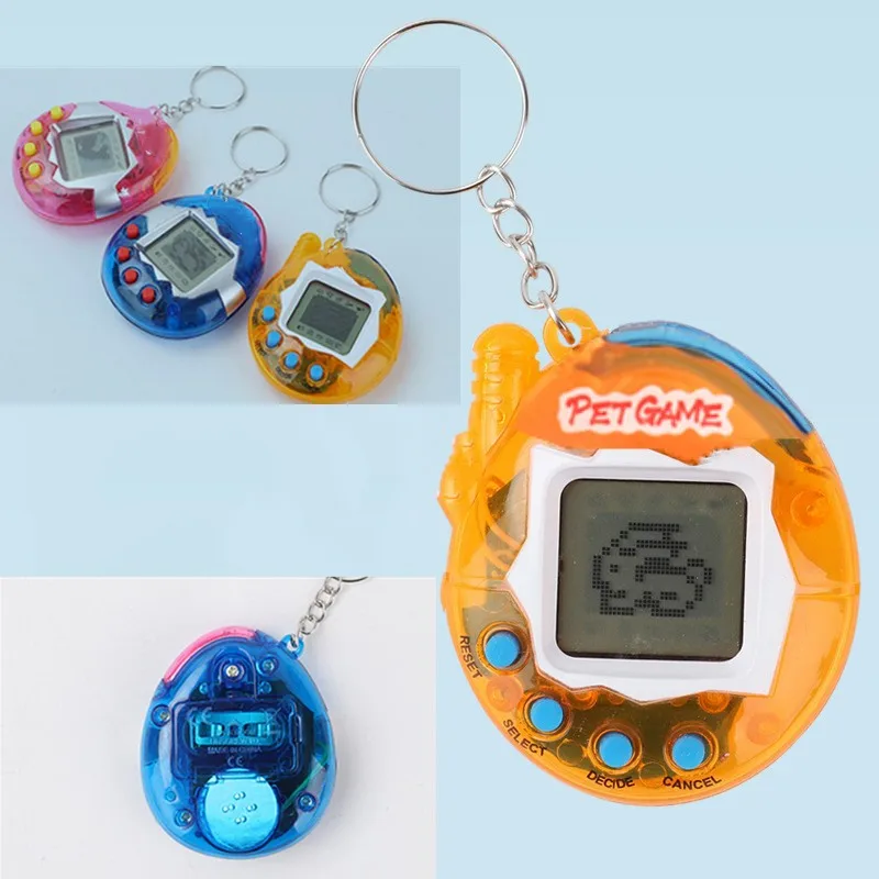 3Pcs Transparent Electronic Pets Tamagotchi 90S Nostalgic 168 Pets In One Virtual Cyber Digital Pet Toys Pixel Funny Play Toys 3