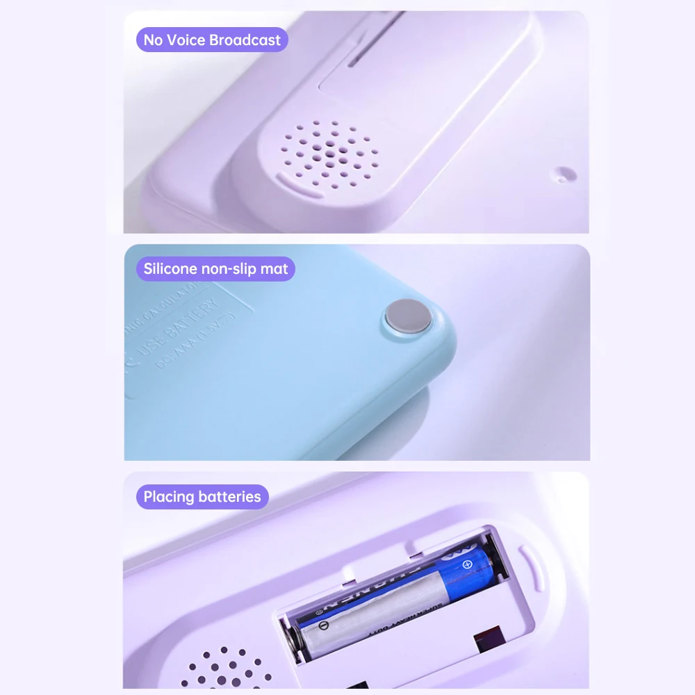 Desktop Calculator 12 Digit Large LCD Display Big Round Button Cute Gradient Colored Calculator Suitable for Office School Home