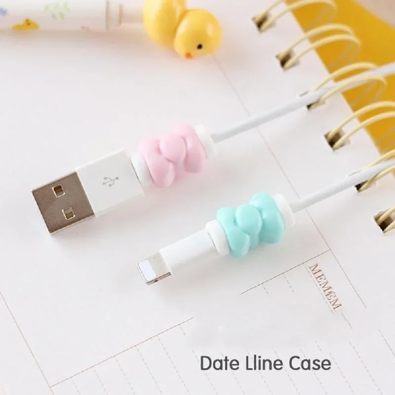 1pcs New Silicone Digital Cable Protector Cord Protecotor Protective Sleeves Cable Winder Cover (Color: Multicolor)