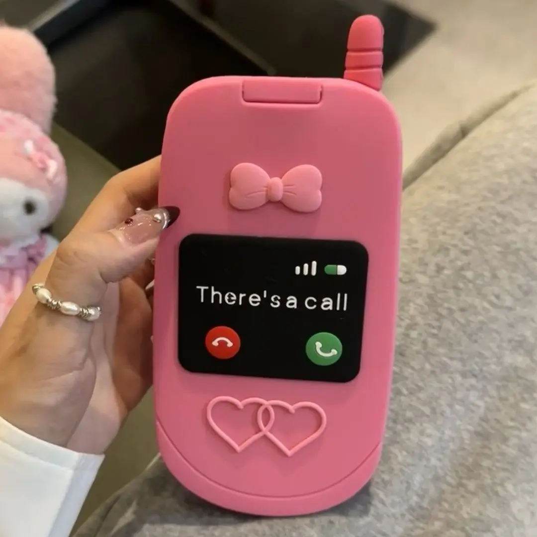 

3D Flip Makeup Mirror Phone Case Pink Cute iPhone 15 Phone Case iPhone 14 Promax Silicone 13 Soft 12 Women 11 Funny Phone Case