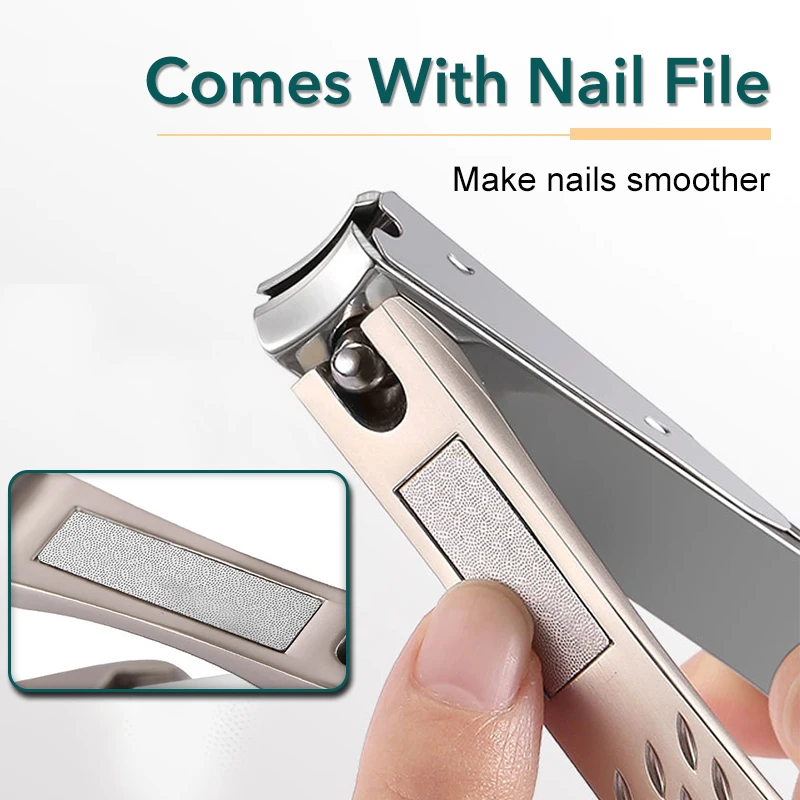 Foldable Portable Stainless Steel Nail Toe Cutter Trimmer Scissor Anti-nail Splash Bevel Cut Design Manicure Pedicure Tools 4