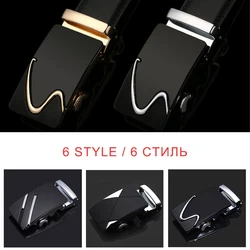 Leather Strap Male Automatic Buckle Belts For Men Authentic Girdle Trend Men's Belts Ceinture Fashion Designer Women Jean Belt