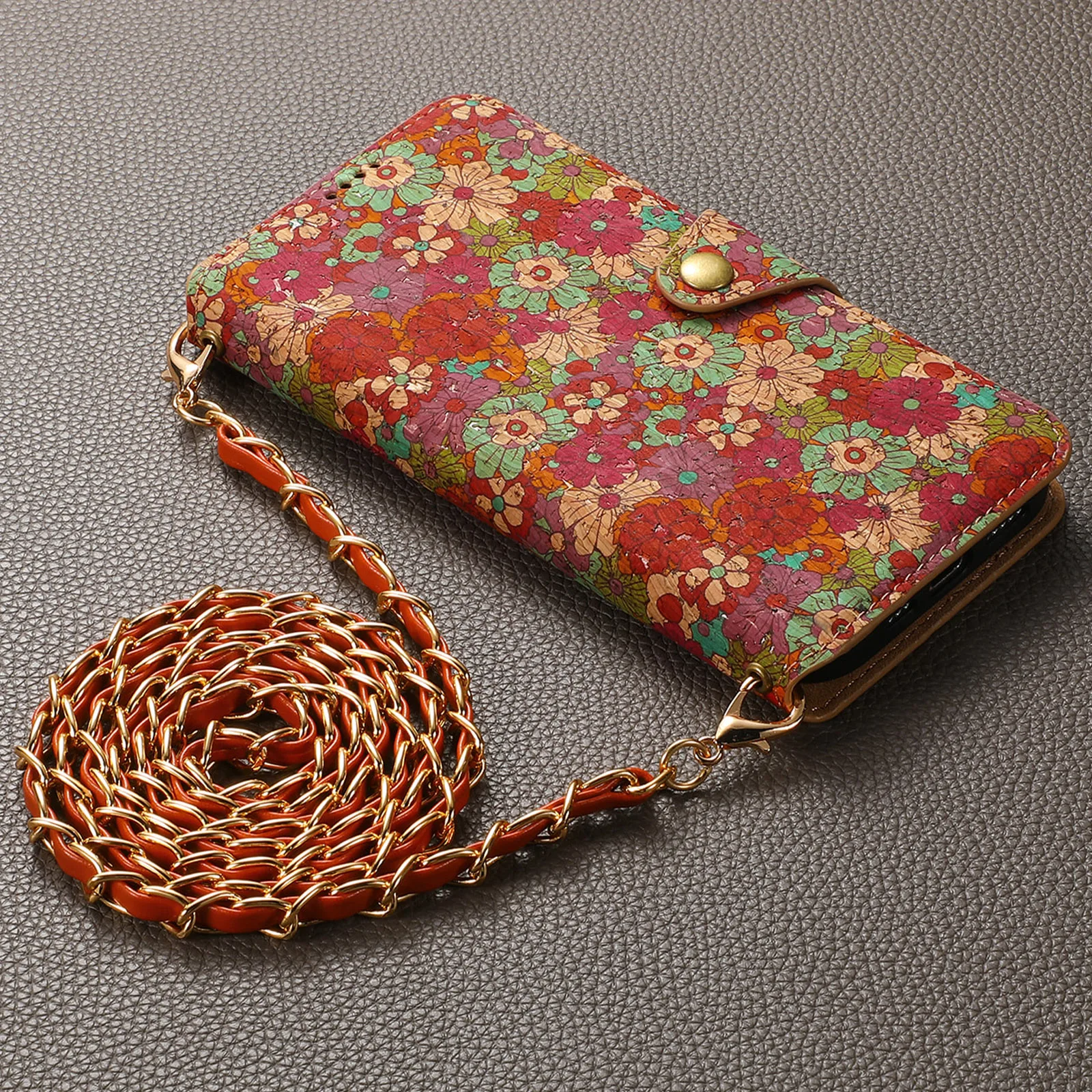 Sleek Faux Leather Flip Cover Wallet Phone Case with Magnetic Closure