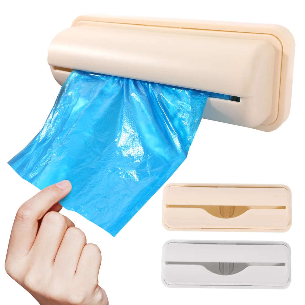

Trash Bags Storage Box Self-adhesive Wall Mounted Garbage Bag Dispenser Plastic Bags Container for Kitchen Bathroom Accessories
