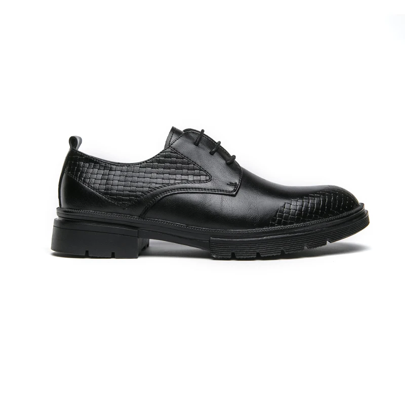 Louis Vuitton Black Leather Lace-Up Oxford Derby Shoes 38