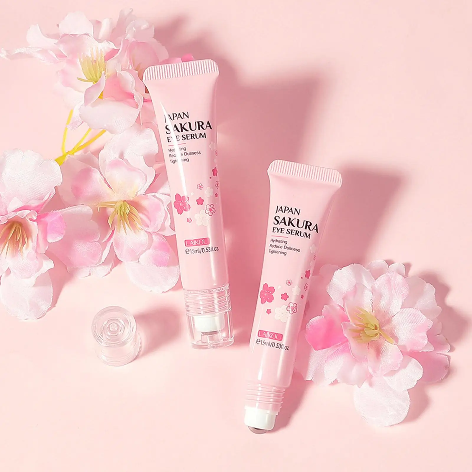 LAIKOU Eye Serum Eye Roller Massage Vitamin C Hyaluronic Dark 15ml Skin Moisturizing Cream Acid Circles Care Eye Bags N2Z7
