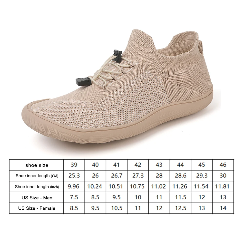 Unisex Wide Toe Box Barefoot Shoes for Men Women Outdoor Trail Running Walking Shoes Lightweight Breathable Sport Casual Sneaker 6