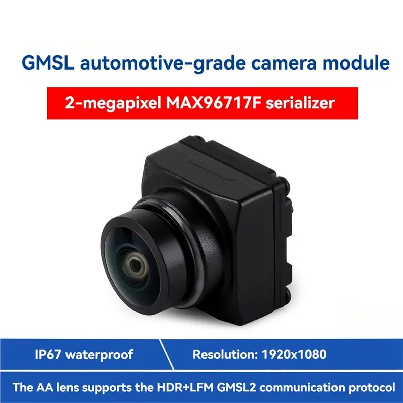 ABGI-GMSL 2MP CMOS 이미지 센서 카메라 모듈 AA 렌즈 1920X1080 30Fps IP67 방수 자동차 등급 HDR+ LFM GMSL2 지원