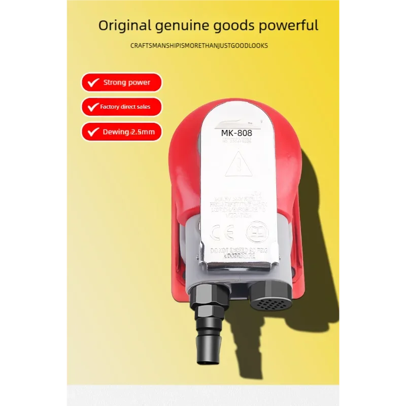 Pneumatischer Schleifer, kleiner quadratischer Trockenschleifkopf, Poliermaschine für Kitt, Vibrations-Schleifmaschine für Autolackoberflächen, Luftmühle – Detail 3