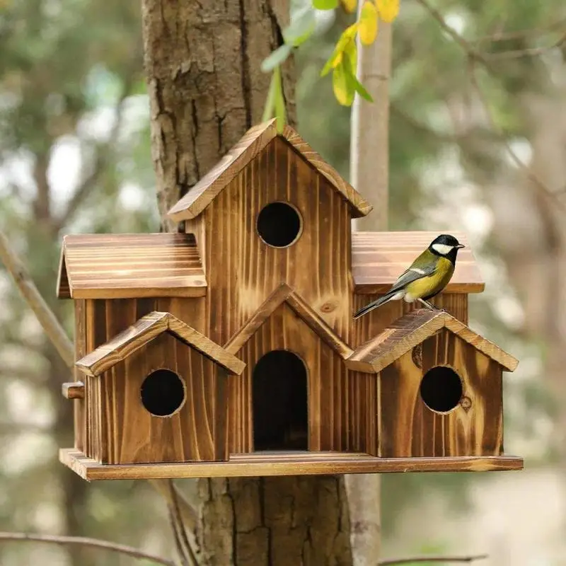 ⭐🏅maison oiseaux Nichoir en bois Extérieur Maisons D'oiseaux Grandes Maisons  D'oiseaux - monchienchat