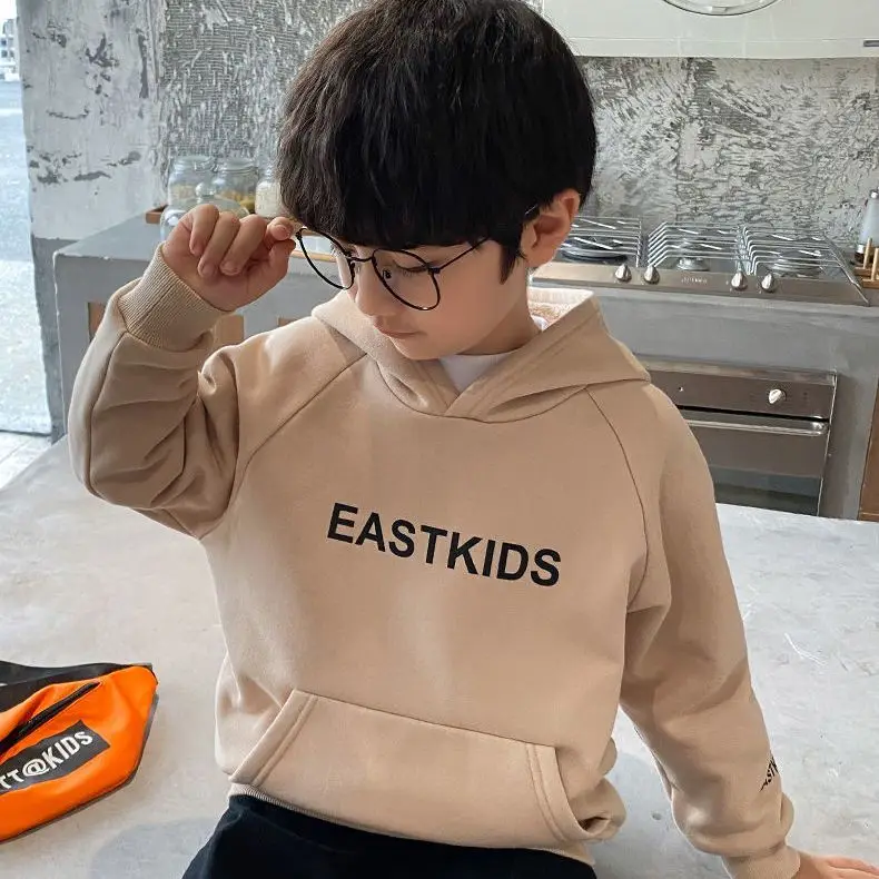 

2022 Baby Boys Autumn Hoodie Kids Fashion Sweater Toddler Clothes Letter Solid Plain Autumn Sweatshirt Tops Hoodies Clothing