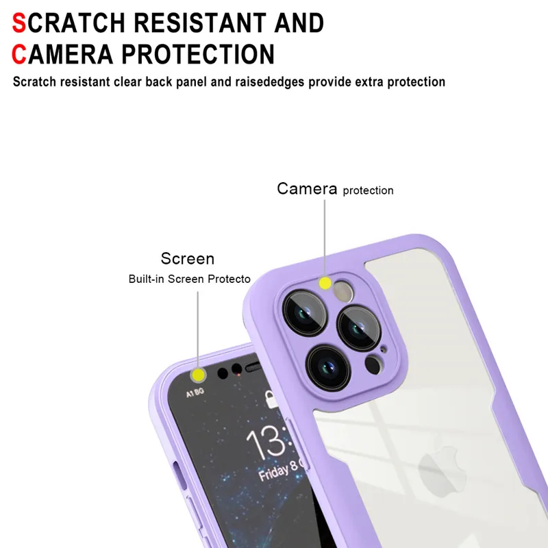 Premium 360° Full Protection Double-Sided Soft Phone Case