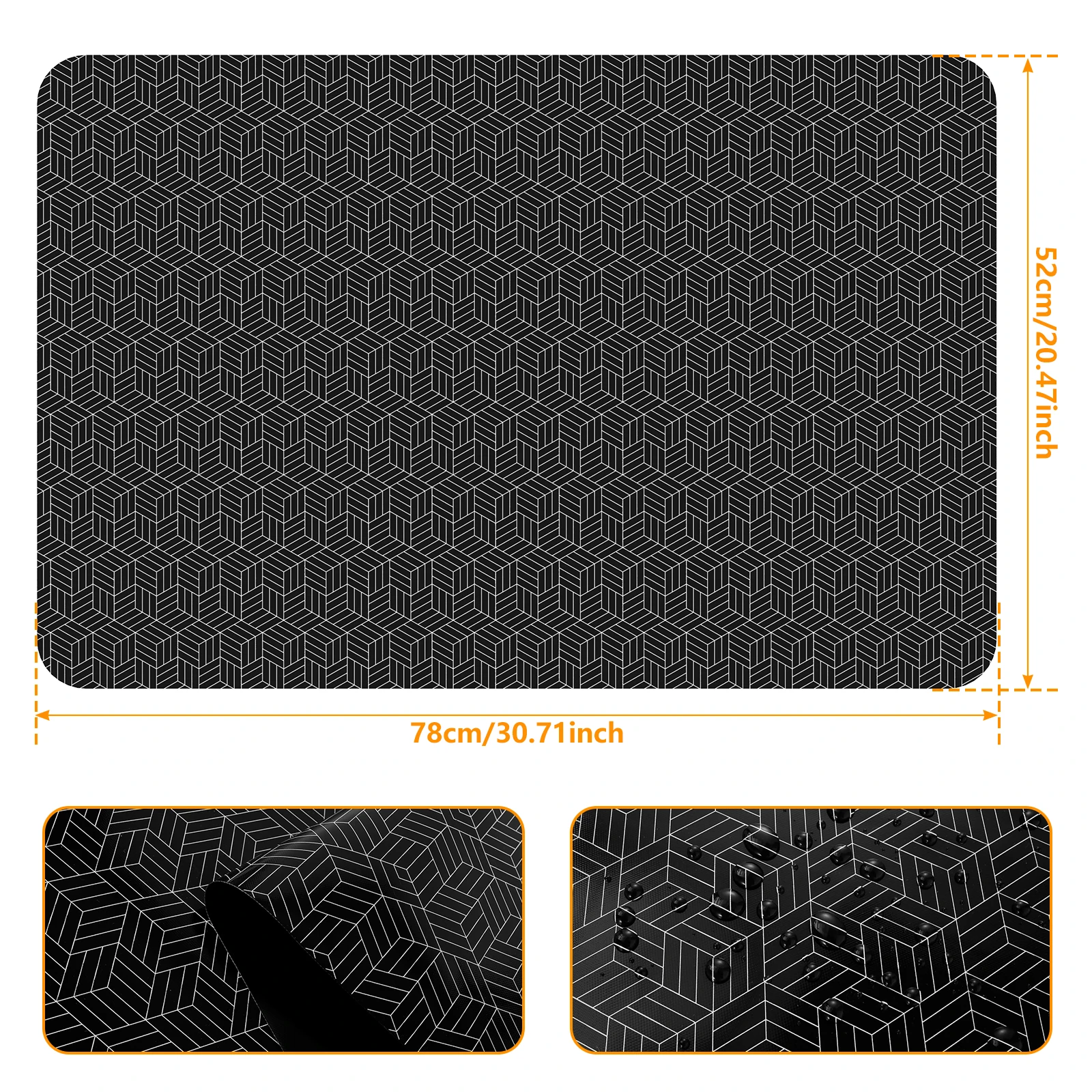 Silicone Induction Cooktop Protective Mat - Anti-Scratch Kitchen Counter Cover (30.8×20.5 Inch)