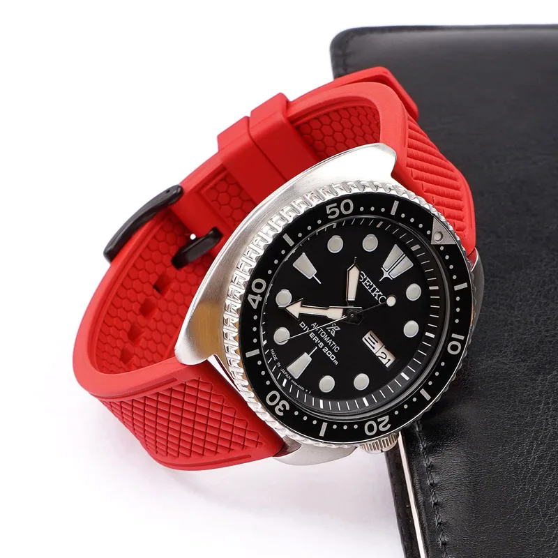 Premium Gummi Uhr Band Quick Release Armband 18mm 20mm 22mm Uhr Armband Ersatz für Seiko Huawei gt2pro/gt3 Omega – Detail 9